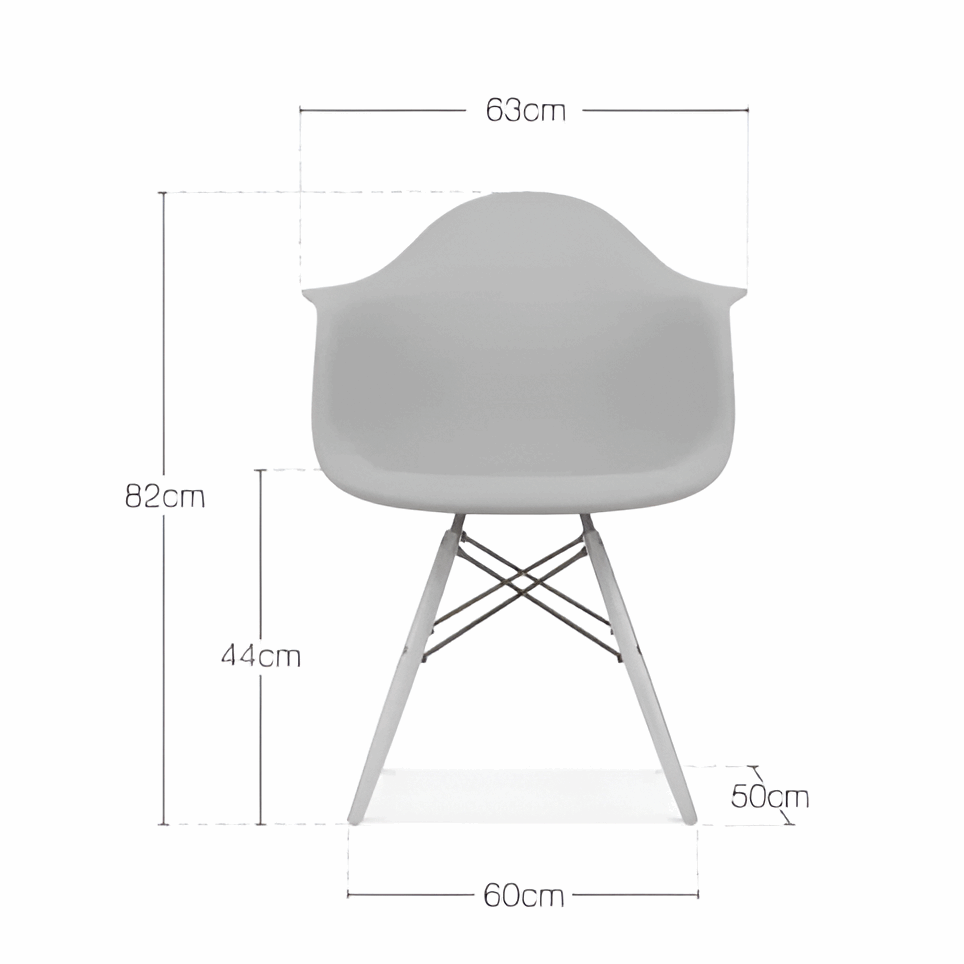 Eames Daw Style Black Tub Style Chair