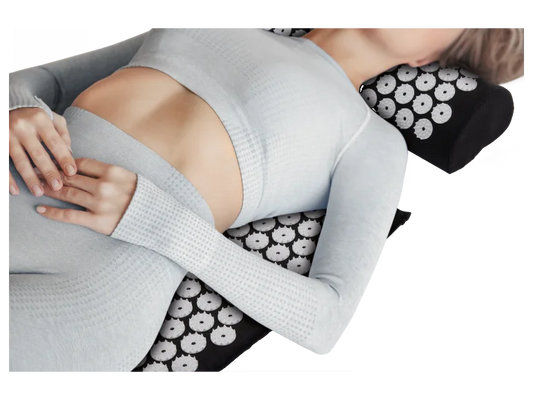 Sensiplast Acupressure Mat with Pillow (Black/White)