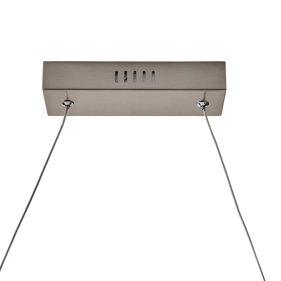 Inlight Leda Spiral Satin Nickel effect LED Pendant ceiling light, (Dia)700mm