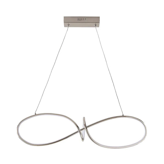Inlight Leda Spiral Satin Nickel effect LED Pendant ceiling light, (Dia)700mm
