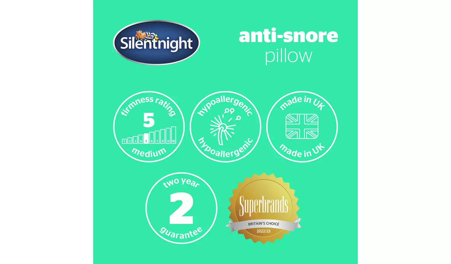 Silentnight Anti-Snore Medium Soft Pillow