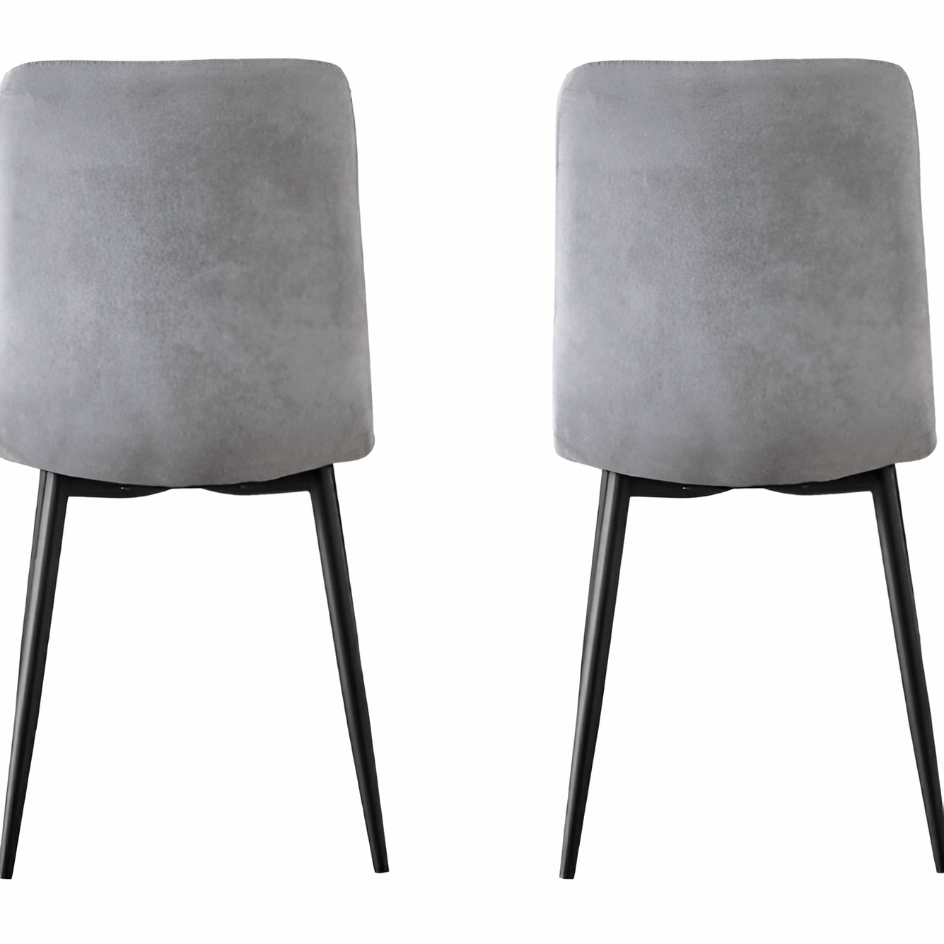 Light Grey Velvet Dining Chairs – Set of 4