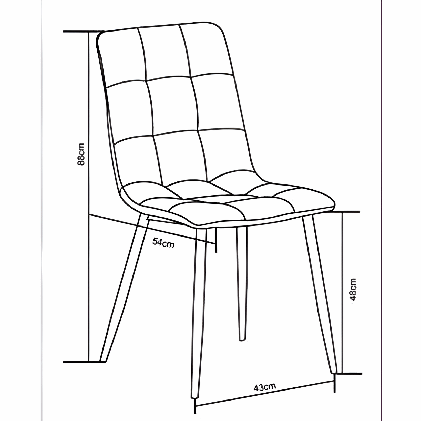 Light Grey Velvet Dining Chairs – Set of 4