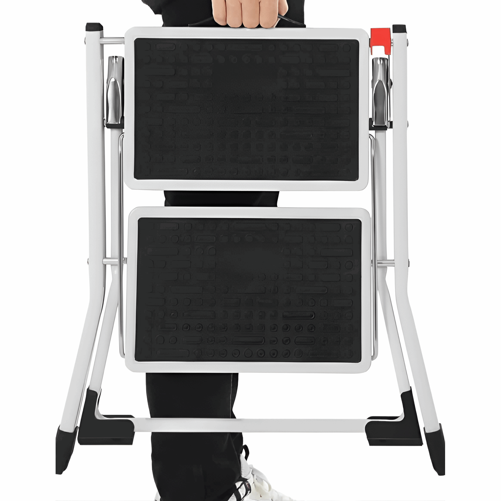 Heavy-Duty 2-Step Folding Step Ladder with Non-Slip Tread
