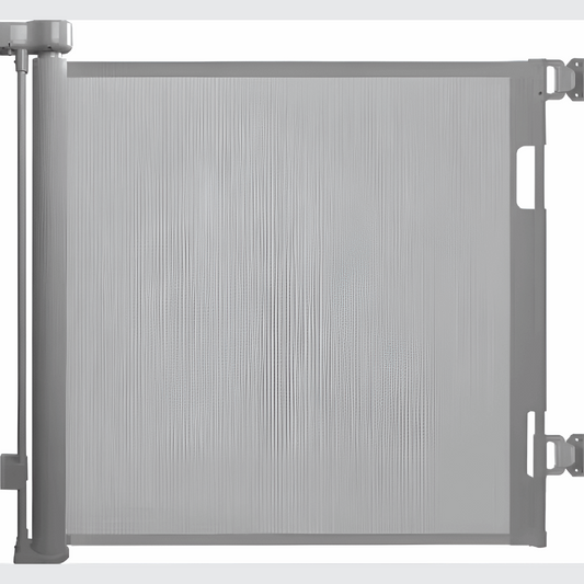 Retractable Baby & Pet Safety Gate Grey, 140cm Wide x 86cm Tall