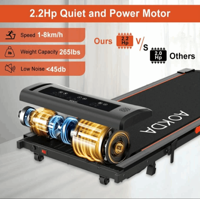 AOKDA AO-E1 Foldable Portable Walking Pad Treadmill with Remote Control