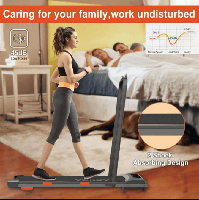 AOKDA AO-E1 Foldable Portable Walking Pad Treadmill with Remote Control