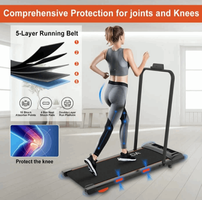 AOKDA AO-E1 Foldable Portable Walking Pad Treadmill with Remote Control