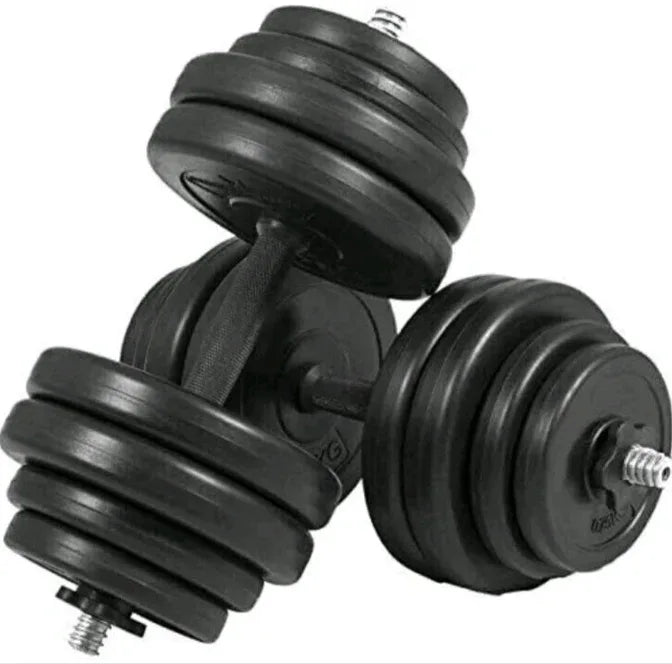 30kg Adjustable Dumbbell Set with Bar & Spinlock Collars