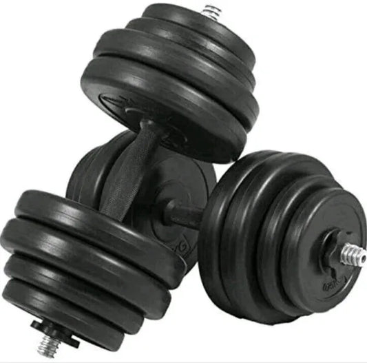 30kg Adjustable Dumbbell Set with Bar & Spinlock Collars