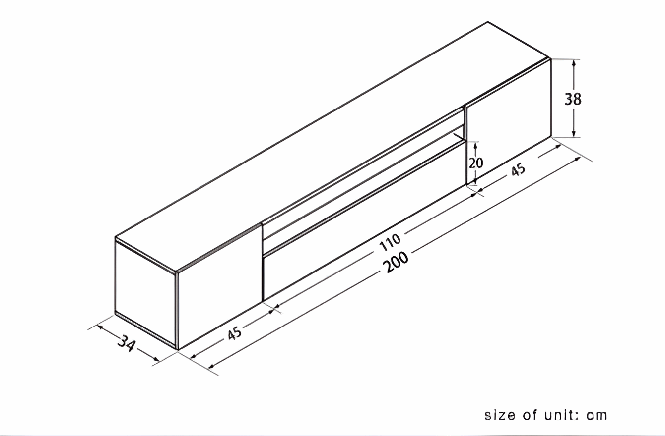White Gloss LED TV Stand & Media Unit Fits TVs Up to 85” 08020022J