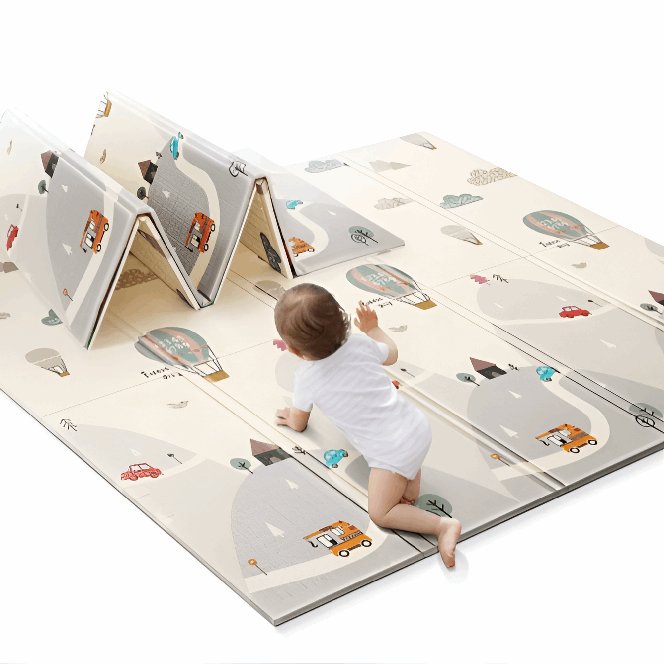 Extra Large Reversible Baby Play Mat 200x180cm, Waterproof & Foldable