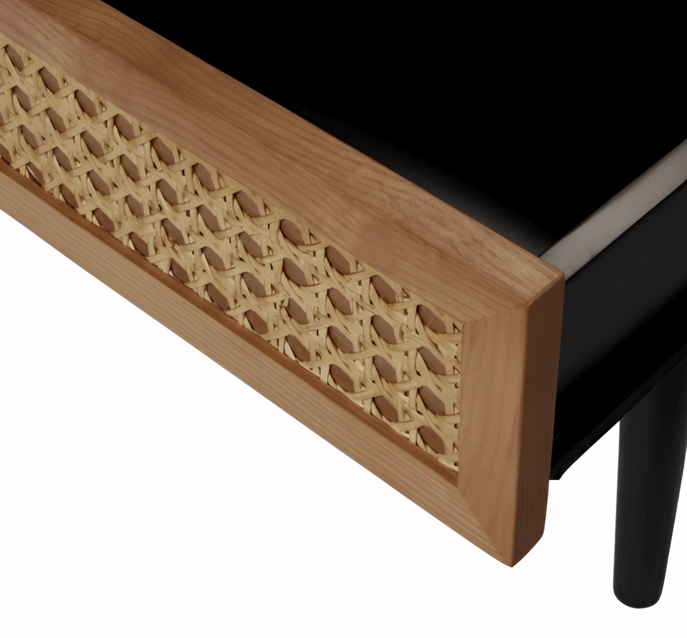 Leona Black Rattan Effect Coffee Table