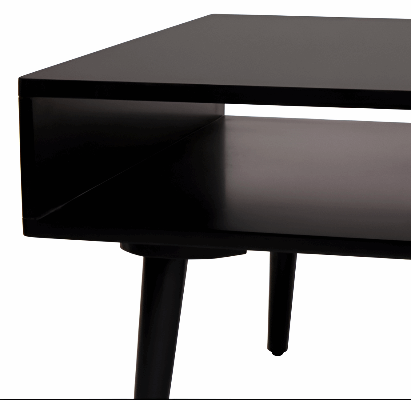Leona Black Rattan Effect Coffee Table