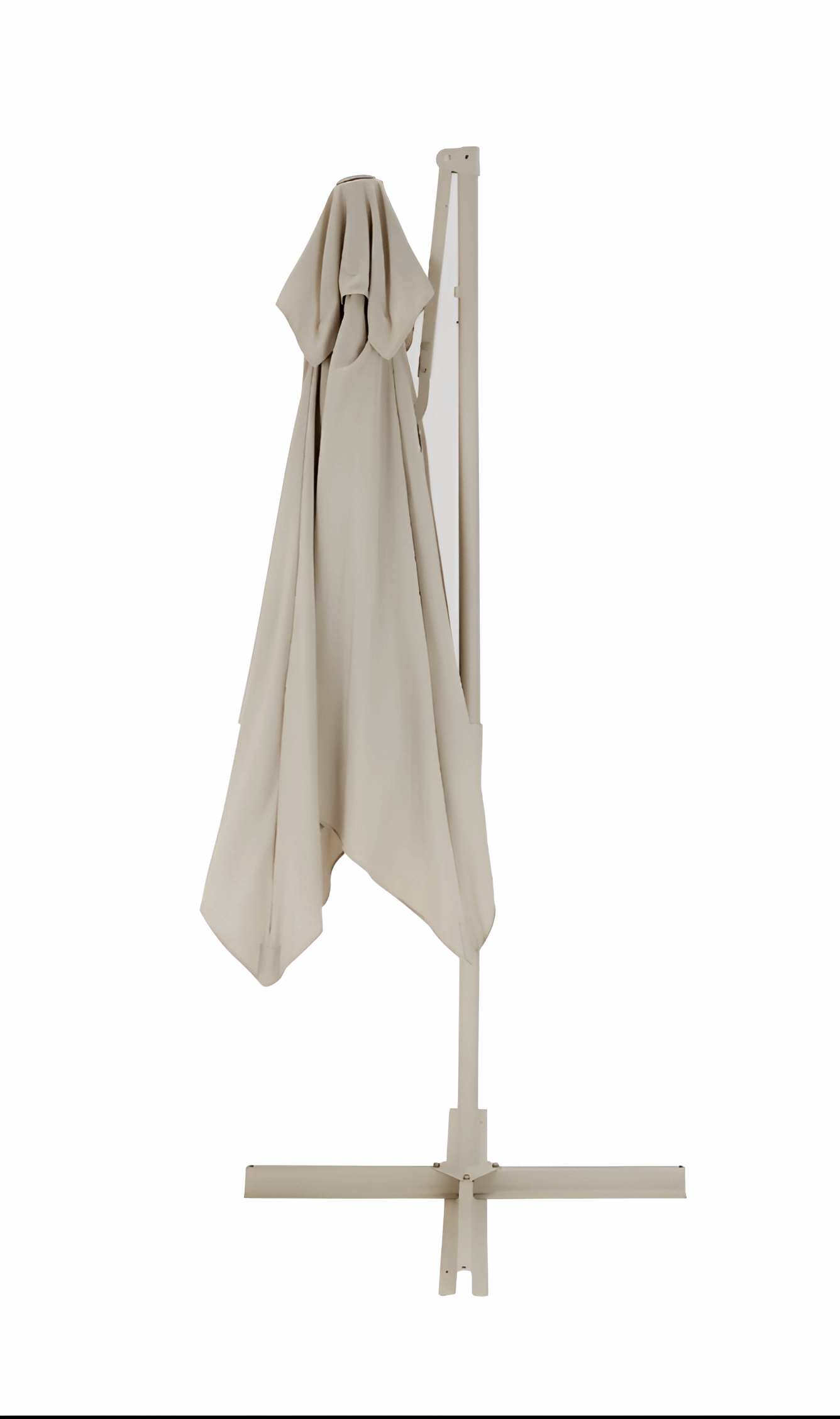 Garden Parasol Beige 2.5m Cantilever Umbrella with Crank Lift