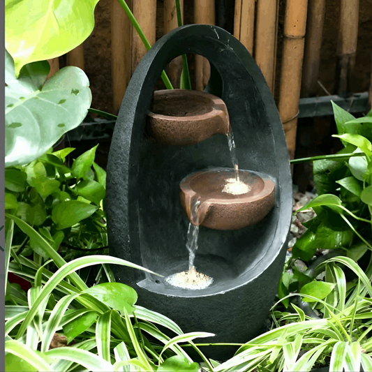 Garden Water Feature Fountain | Egg Shaped | Electric with LED FI0317