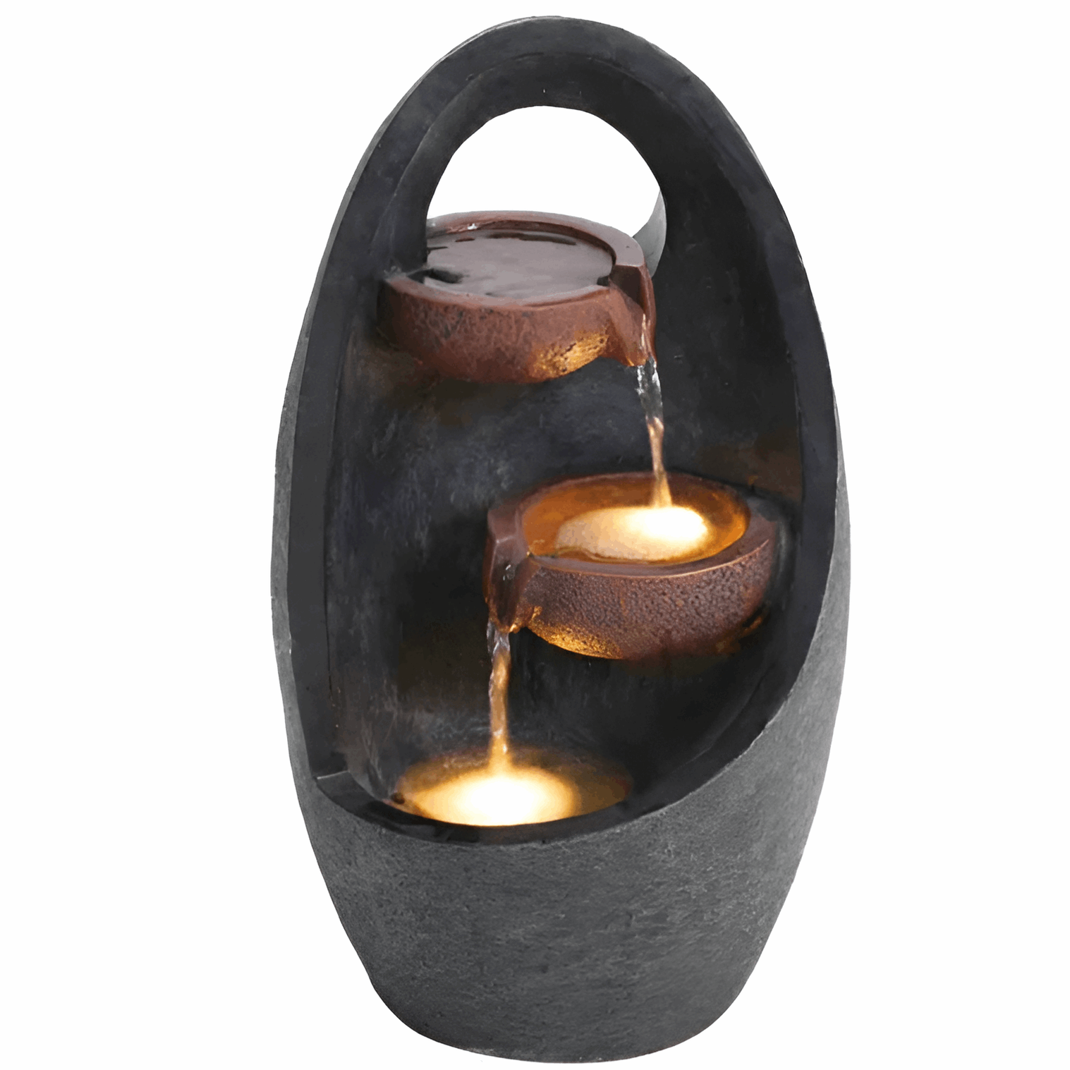 Garden Water Feature Fountain | Egg Shaped | Electric with LED FI0317