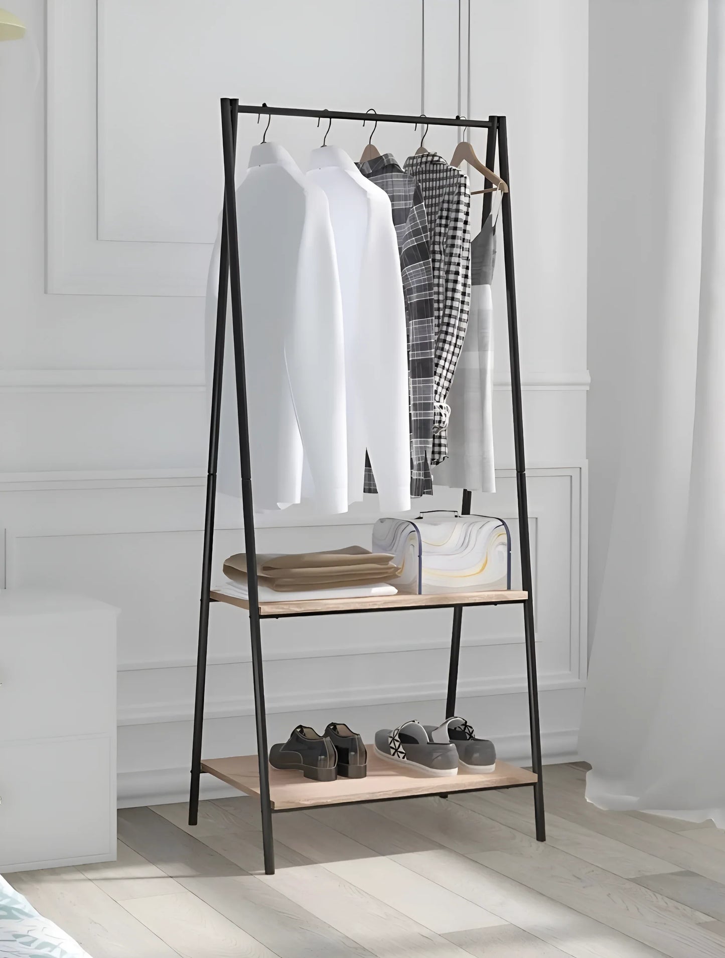 2 Tier Clothes Rail & Shoe Rack – SR0066