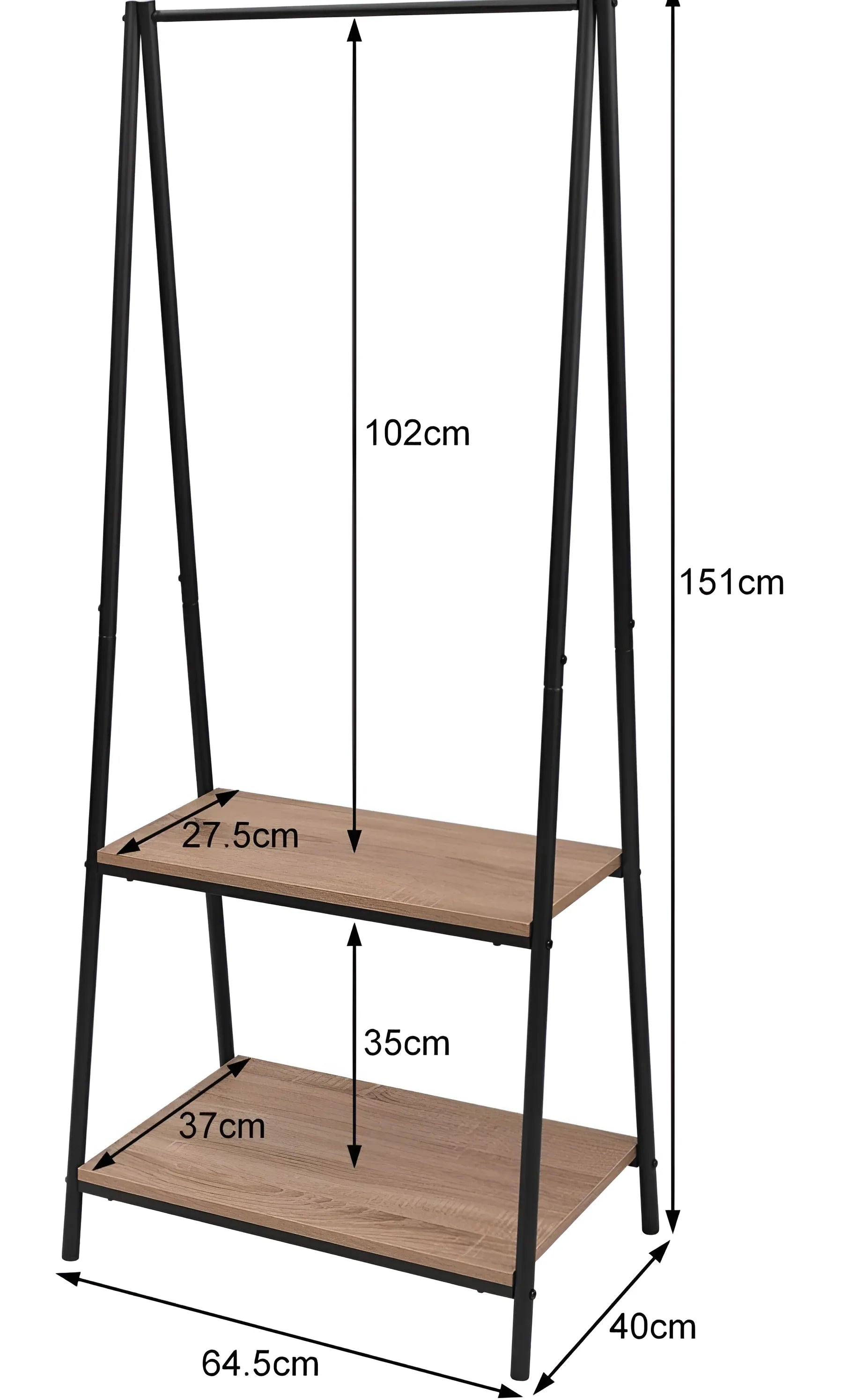 2 Tier Clothes Rail & Shoe Rack – SR0066