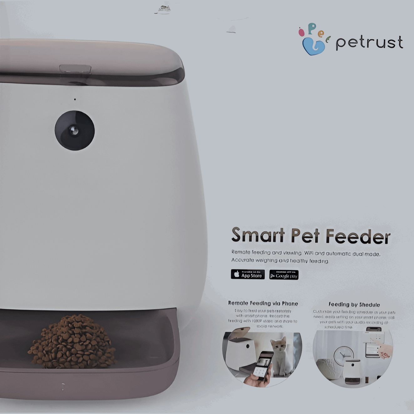 Smart Pet Feeder with HD WiFi Camera – App-Controlled Automatic Feeder