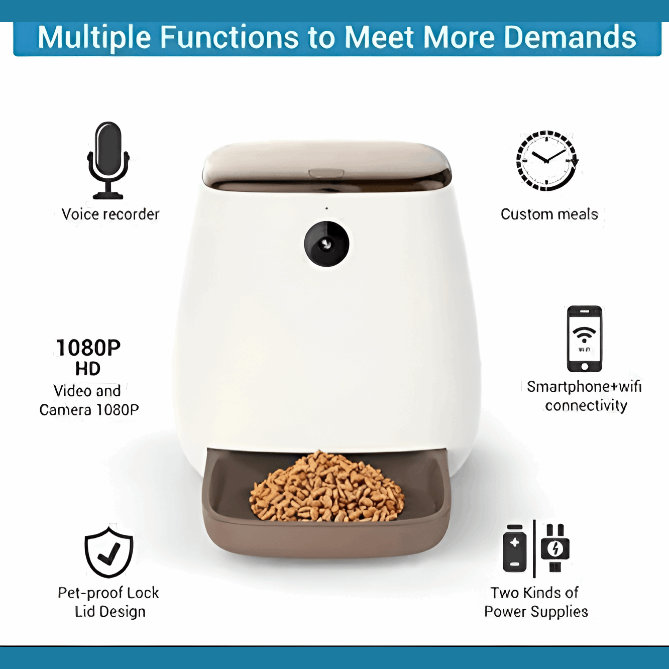 Smart Pet Feeder with HD WiFi Camera – App-Controlled Automatic Feeder