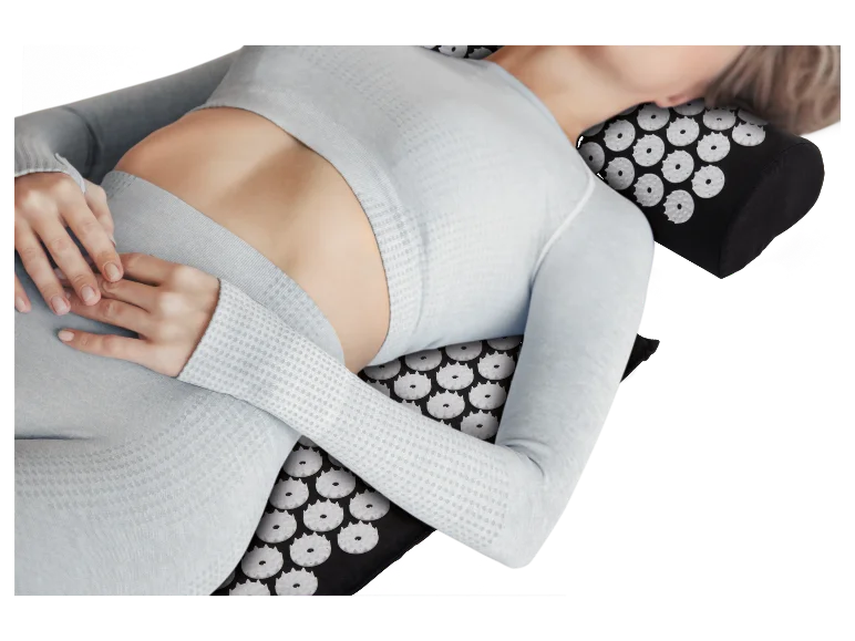 Sensiplast Acupressure Mat with Pillow (Black/White)